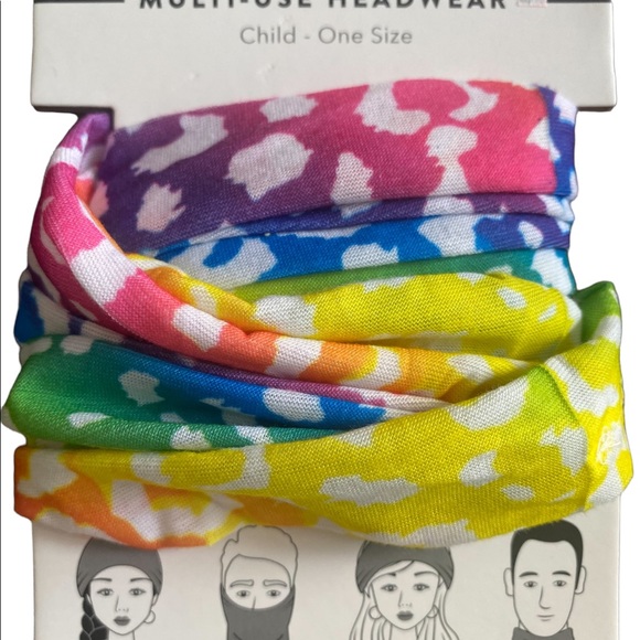 4/$20!!!  Multi-Use Animal Print Colorful Child Size Headwear - Picture 3 of 3